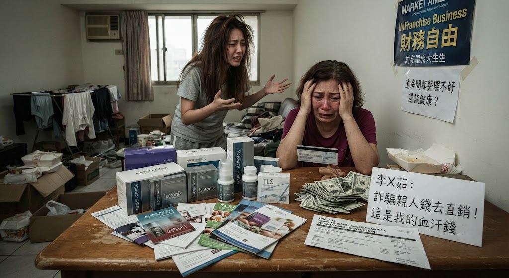 靠北美安直銷!親情在利益面前根本是屁,活得像米蟲還敢賣健康